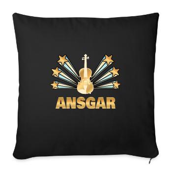 Musikinstrument Ansgar - Sofakissenbezug 45 x 45 cm - Schwarz - Vorne