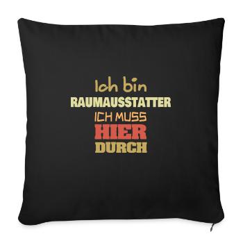 Beruf Raumausstatter - Sofakissenbezug 45 x 45 cm - Schwarz - Vorne