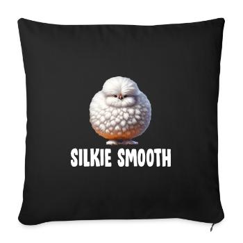 Silkie Chicken Fluffy Chicken Silkie Hen - Sofa pillowcase 17,3'' x 17,3'' (45 x 45 cm) - black - Front