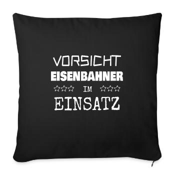 Gift for Railroad Worker - Sofa pillowcase 17,3'' x 17,3'' (45 x 45 cm) - black - Front