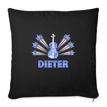 Musical instrument Dieter - Sofa pillowcase 17,3'' x 17,3'' (45 x 45 cm) - black - Front