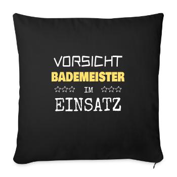 Cadeau pour sauveteur - Housse de coussin décorative 45 x 45 cm - noir - Devant
