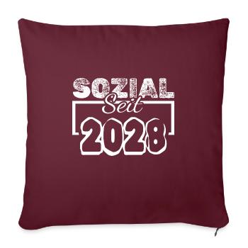 2028 - Sofa pillowcase 17,3'' x 17,3'' (45 x 45 cm) - burgundy - Front