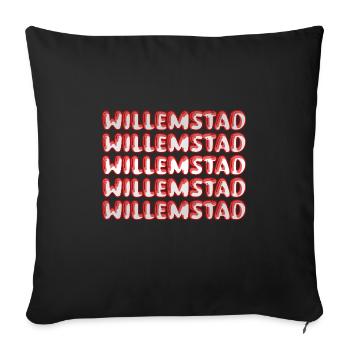 Travel Willemstad - Sofa pillowcase 17,3'' x 17,3'' (45 x 45 cm) - black - Front