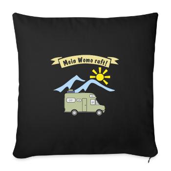 ma femme appelle - Housse de coussin décorative 45 x 45 cm - noir - Devant