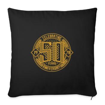 feiert 50-jähriges Jubiläum 1970 Geburt Jahr Geschenk - Sofakissenbezug 45 x 45 cm - Schwarz - Vorne