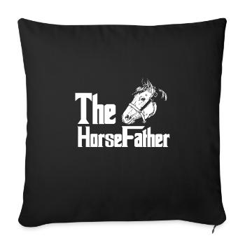 Schönes Reiten Pferde Spruch für Reiter - Sofakissenbezug 45 x 45 cm - Schwarz - Vorne