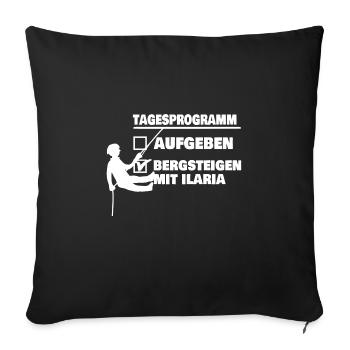 Bersteigen Bouldern Klettern ilaria - Sofakissenbezug 45 x 45 cm - Schwarz - Vorne