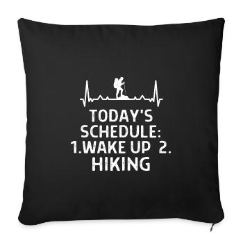Klettern Kletterer Hiking Sprüche Geschenk - Sofakissenbezug 45 x 45 cm - Schwarz - Vorne