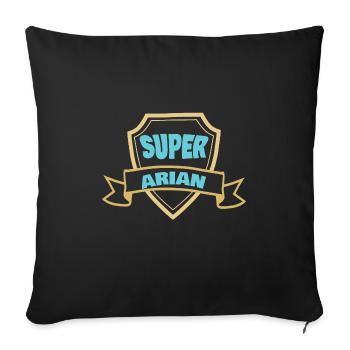 Arian as a first name - Sofa pillowcase 17,3'' x 17,3'' (45 x 45 cm) - black - Front