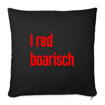 I boarisch rouge - Housse de coussin décorative 45 x 45 cm - noir - Devant