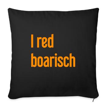 I boarisch rouge - Housse de coussin décorative 45 x 45 cm - noir - Devant