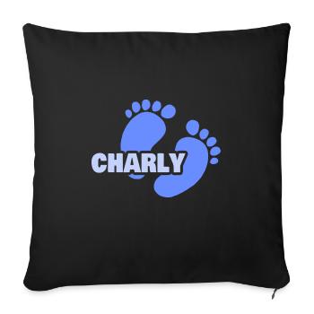 Birth Charly - Sofa pillowcase 17,3'' x 17,3'' (45 x 45 cm) - black - Front