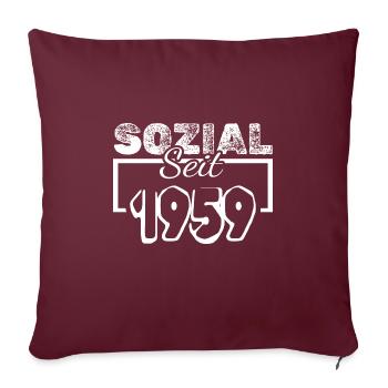 since 1959 - Sofa pillowcase 17,3'' x 17,3'' (45 x 45 cm) - burgundy - Front