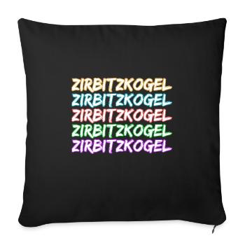 Zirbitzkogel comme escalade - Housse de coussin décorative 45 x 45 cm - noir - Devant