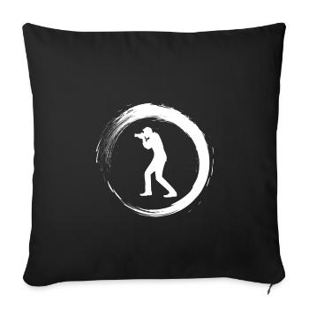 Photographer - Sofa pillowcase 17,3'' x 17,3'' (45 x 45 cm) - black - Front