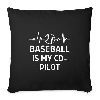 Baseball Spieler Baseball Sprüche Geschenk - Sofakissenbezug 45 x 45 cm - Schwarz - Vorne