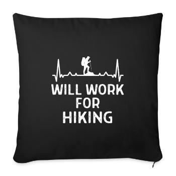 Klettern Kletterer Hiking Sprüche Geschenk - Sofakissenbezug 45 x 45 cm - Schwarz - Vorne