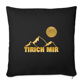 mir als Berg - Sofakissenbezug 45 x 45 cm - Schwarz - Vorne