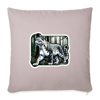 Snow Leopard Leopard White Leopard - Sofa pillowcase 17,3'' x 17,3'' (45 x 45 cm) - light taupe - Front