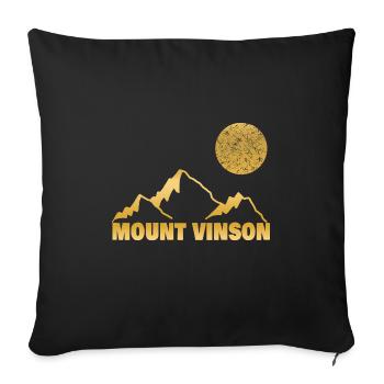 Mount Vinson - Sofa pillowcase 17,3'' x 17,3'' (45 x 45 cm) - black - Front