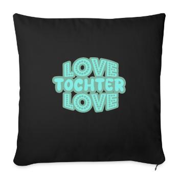 Dire Fille - Housse de coussin décorative 45 x 45 cm - noir - Devant