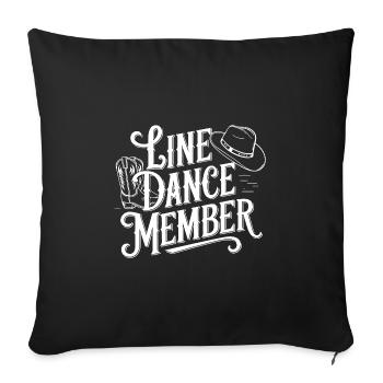 Danse en ligne Danse en ligne mon amateur - Housse de coussin décorative 45 x 45 cm - noir - Devant