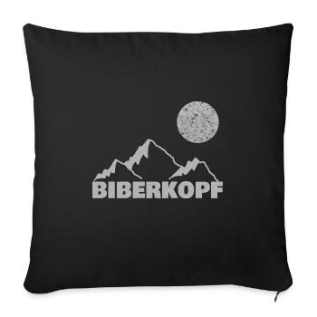 Klettern Biberkopf - Sofakissenbezug 45 x 45 cm - Schwarz - Vorne