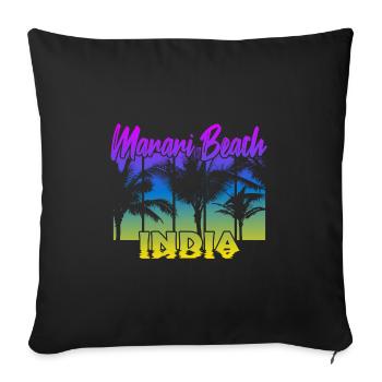 Marari Beach India - Sofakissenbezug 45 x 45 cm - Schwarz - Vorne