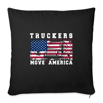 Lastwagenfahrer Spruch & Trucker - Sofakissenbezug 45 x 45 cm - Schwarz - Vorne