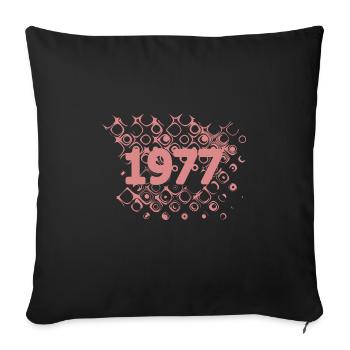 Retro 1977 - Sofa pillowcase 17,3'' x 17,3'' (45 x 45 cm) - black - Front