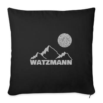 Mountaineering Watzmann - Sofa pillowcase 17,3'' x 17,3'' (45 x 45 cm) - black - Front