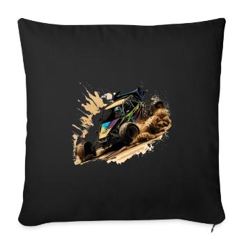 Autocross Stock Car Rally - Sofa pillowcase 17,3'' x 17,3'' (45 x 45 cm) - black - Front