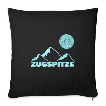Bergsport Zugspitze - Sofakissenbezug 45 x 45 cm - Schwarz - Vorne