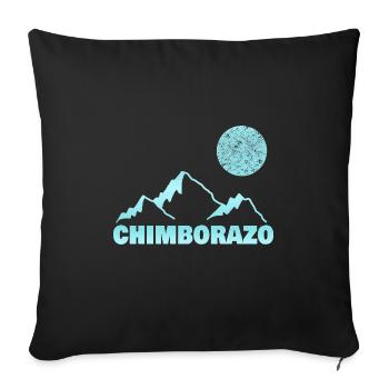 Montagne pour l’alpinisme chimborazo - Housse de coussin décorative 45 x 45 cm - noir - Devant