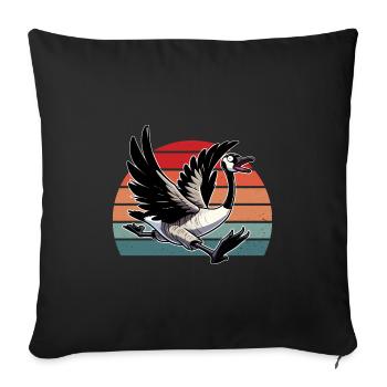 Funny Canadian Goose - Sofa pillowcase 17,3'' x 17,3'' (45 x 45 cm) - black - Front