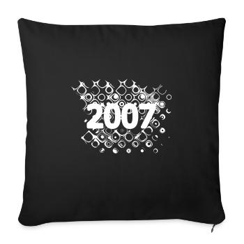 Retro 2007 - Sofakissenbezug 45 x 45 cm - Schwarz - Vorne