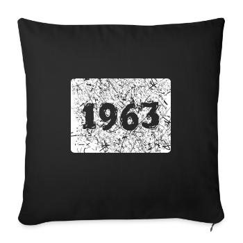1963 - Sofa pillowcase 17,3'' x 17,3'' (45 x 45 cm) - black - Front