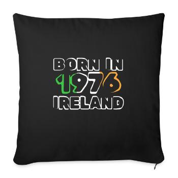 Irlande 1976 - Housse de coussin décorative 45 x 45 cm - noir - Devant