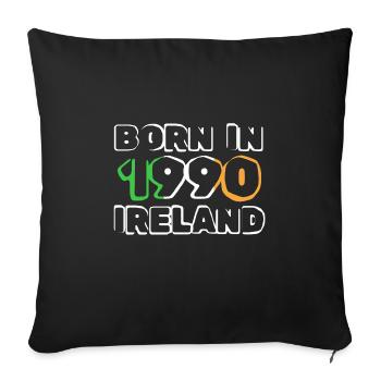 Ireland 1990 - Sofa pillowcase 17,3'' x 17,3'' (45 x 45 cm) - black - Front
