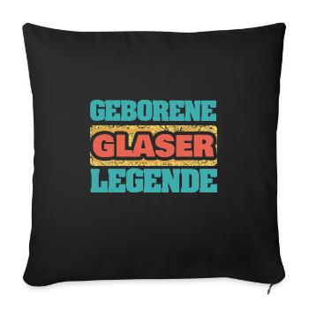 Cadeau pour les vitriers - Housse de coussin décorative 45 x 45 cm - noir - Devant