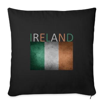 Drapeau irlandais - art design - Housse de coussin décorative 45 x 45 cm - noir - Devant