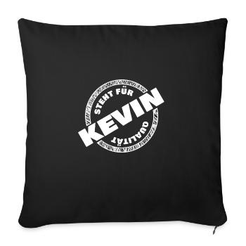 Qualität Kevin - Sofakissenbezug 45 x 45 cm - Schwarz - Vorne