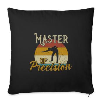 Master of Precision / Billiard Snooker - Sofakissenbezug 45 x 45 cm - Schwarz - Vorne