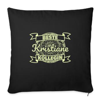Arbeitskollegin Kristiane - Sofakissenbezug 45 x 45 cm - Schwarz - Vorne