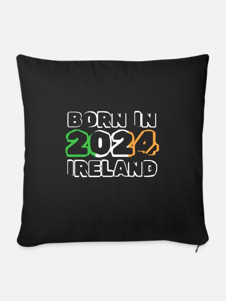 Irland 2024 - Sofakissenbezug 45 x 45 cm - Schwarz