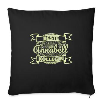 Kollegin Annabell - Sofakissenbezug 45 x 45 cm - Schwarz - Vorne
