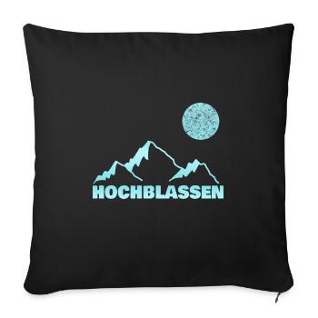 Bergsport Hochblassen - Sofakissenbezug 45 x 45 cm - Schwarz - Vorne