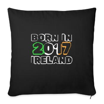 Irland 2017 - Sofakissenbezug 45 x 45 cm - Schwarz - Vorne