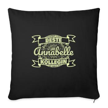Arbeitskollegin Annabelle - Sofakissenbezug 45 x 45 cm - Schwarz - Vorne